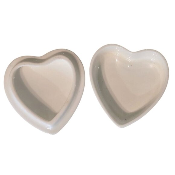 Vintage Trinket Box Wedgwood Osborne Bone China Heart Floral Design Gold Trim - Picture 7 of 9